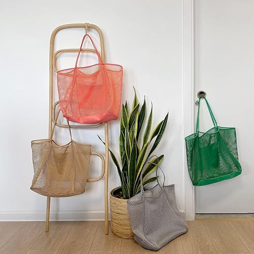 Mesh Beach Tote, Womens Shoulder Handbag, Beach Bag Mesh Beach Tote, Womens Shoulder Handbag, Beach Bag